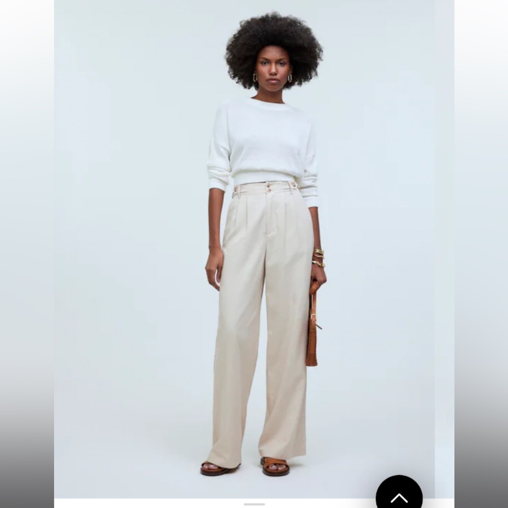 Madewell Harlow wide leg pants in khaki size 8 NWT